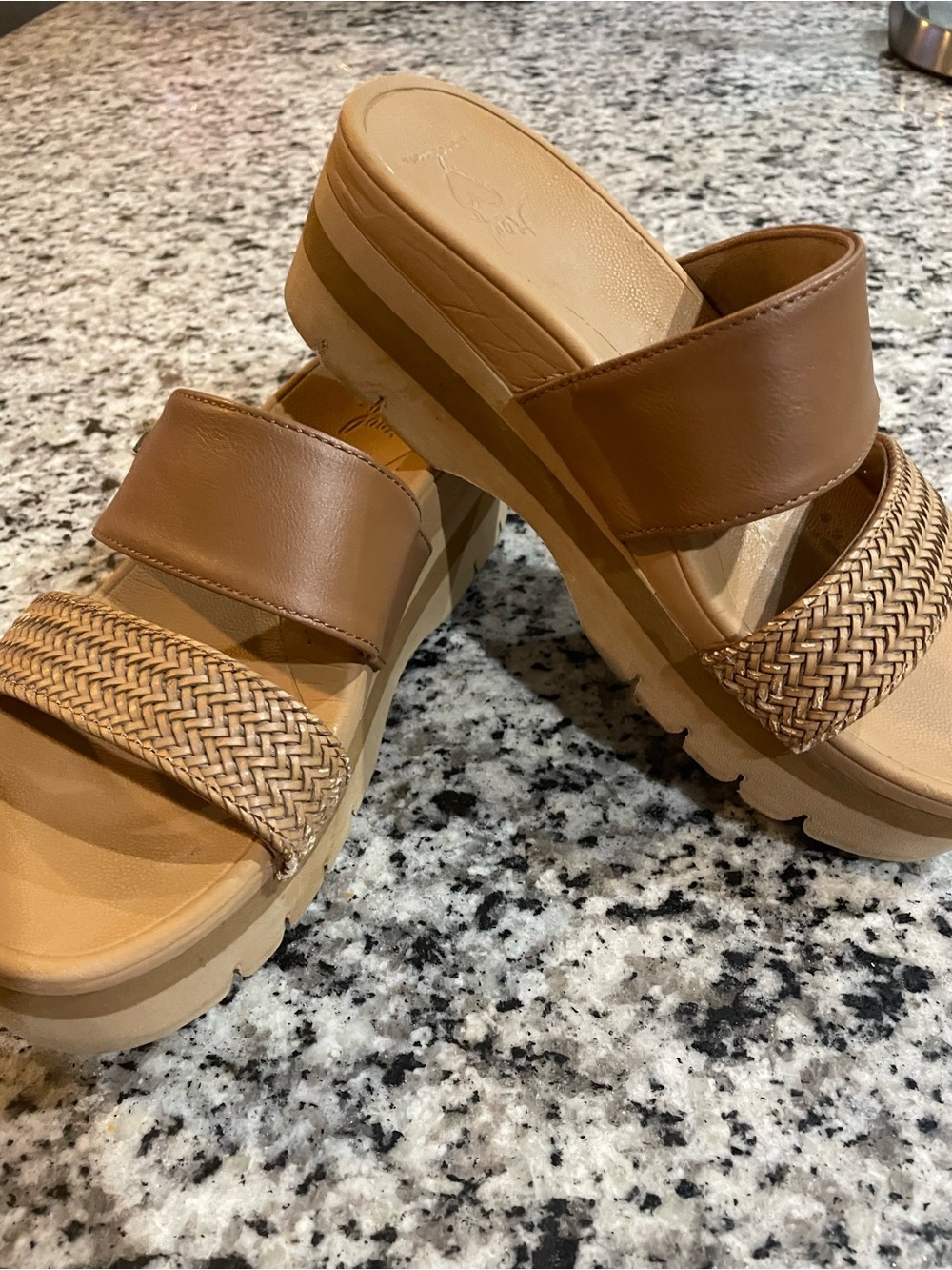 Reef Women's Tan Brown Woven Slide Sandals - Picture 3 of 4